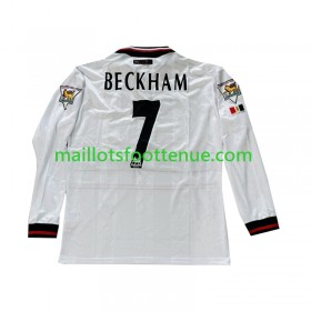 Maillot/Tenue Manchester United Beckham 7 Retro Exterieur 1998-1999 Manche Longue